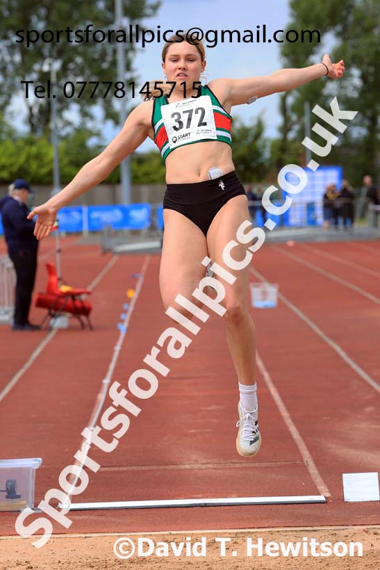 Senior Womens long jump, 2024 Northern Senior and Under-20s Track and Field Champs, Middlesbrough.  Photo: David T. Hewitson/Sports for All Pics